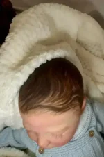 reborn doll with painted hair
